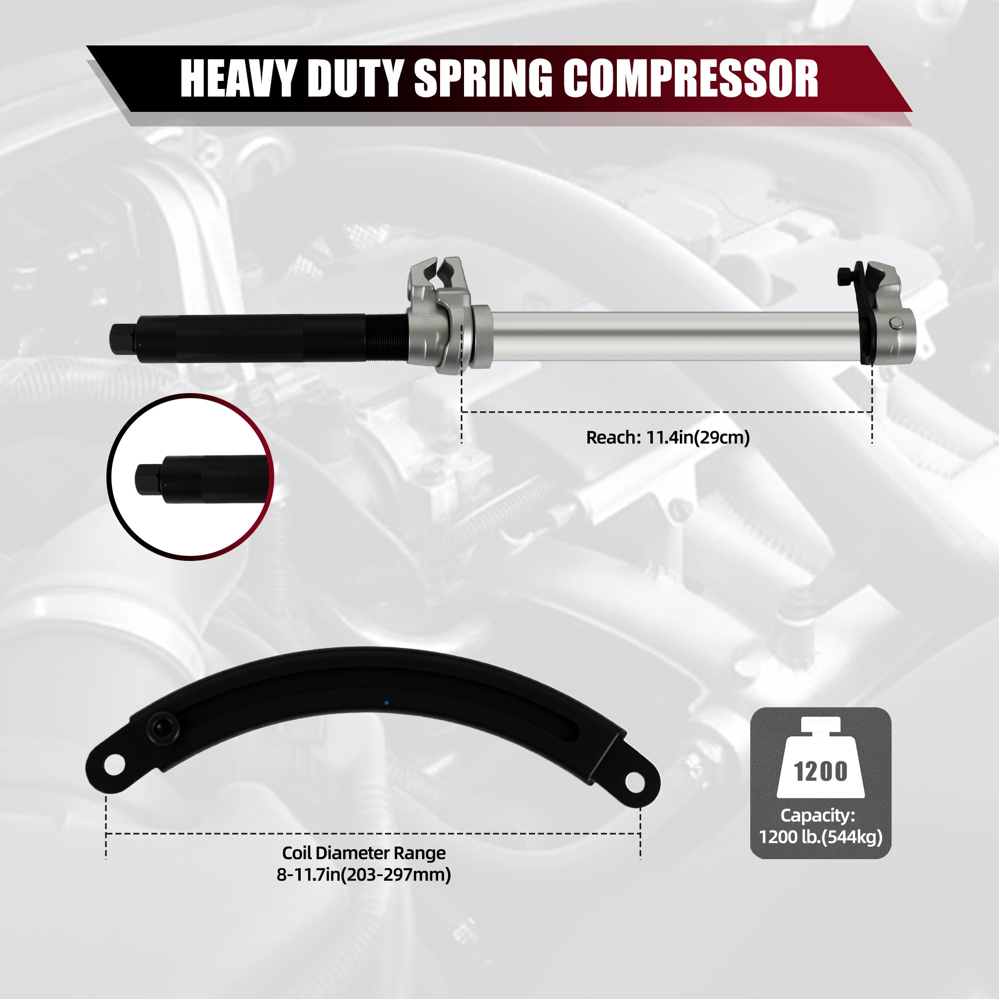 2-piece heavy-duty spring compressor (8205598000)