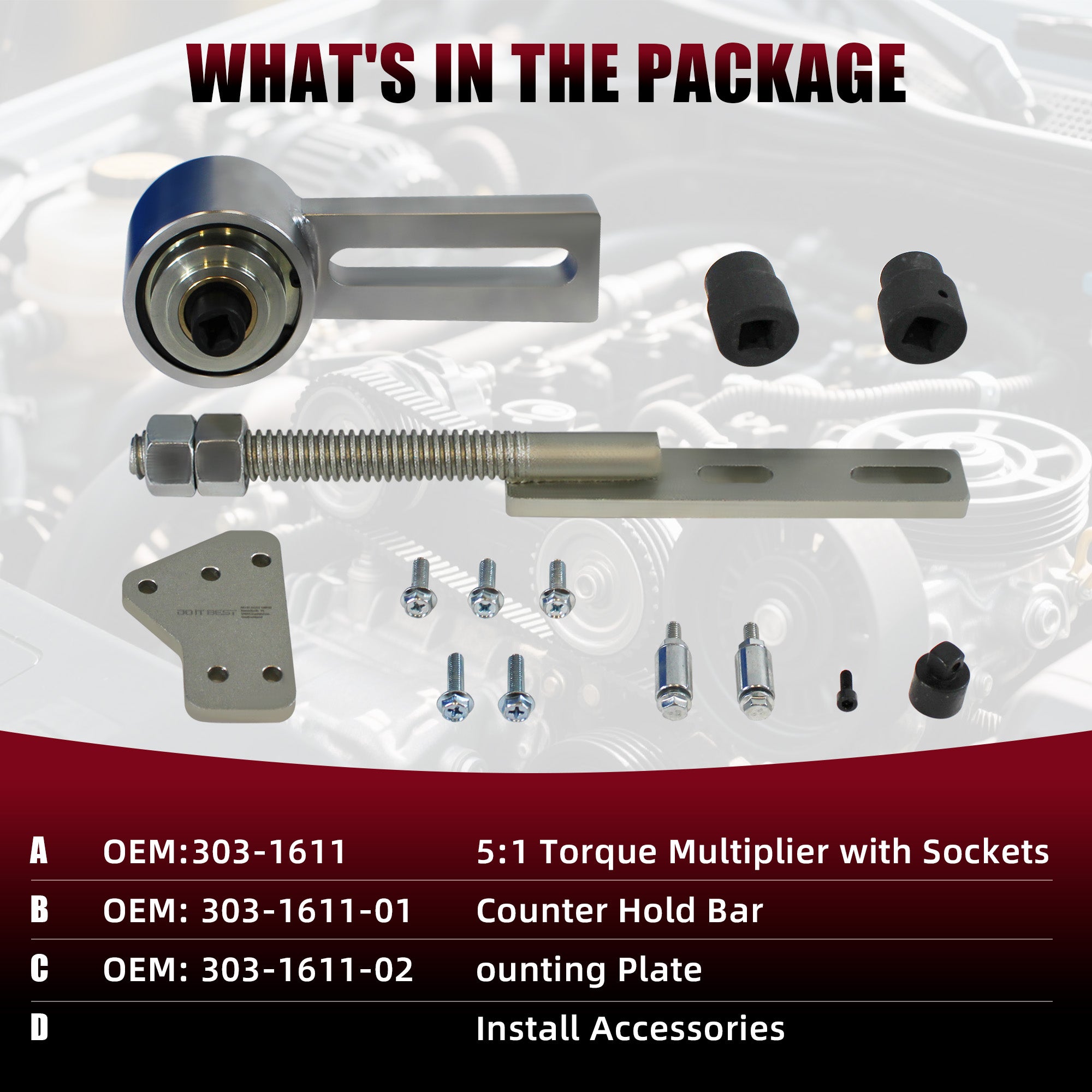 Torque multiplication kit Ford 1.0 EcoBoost Art1777