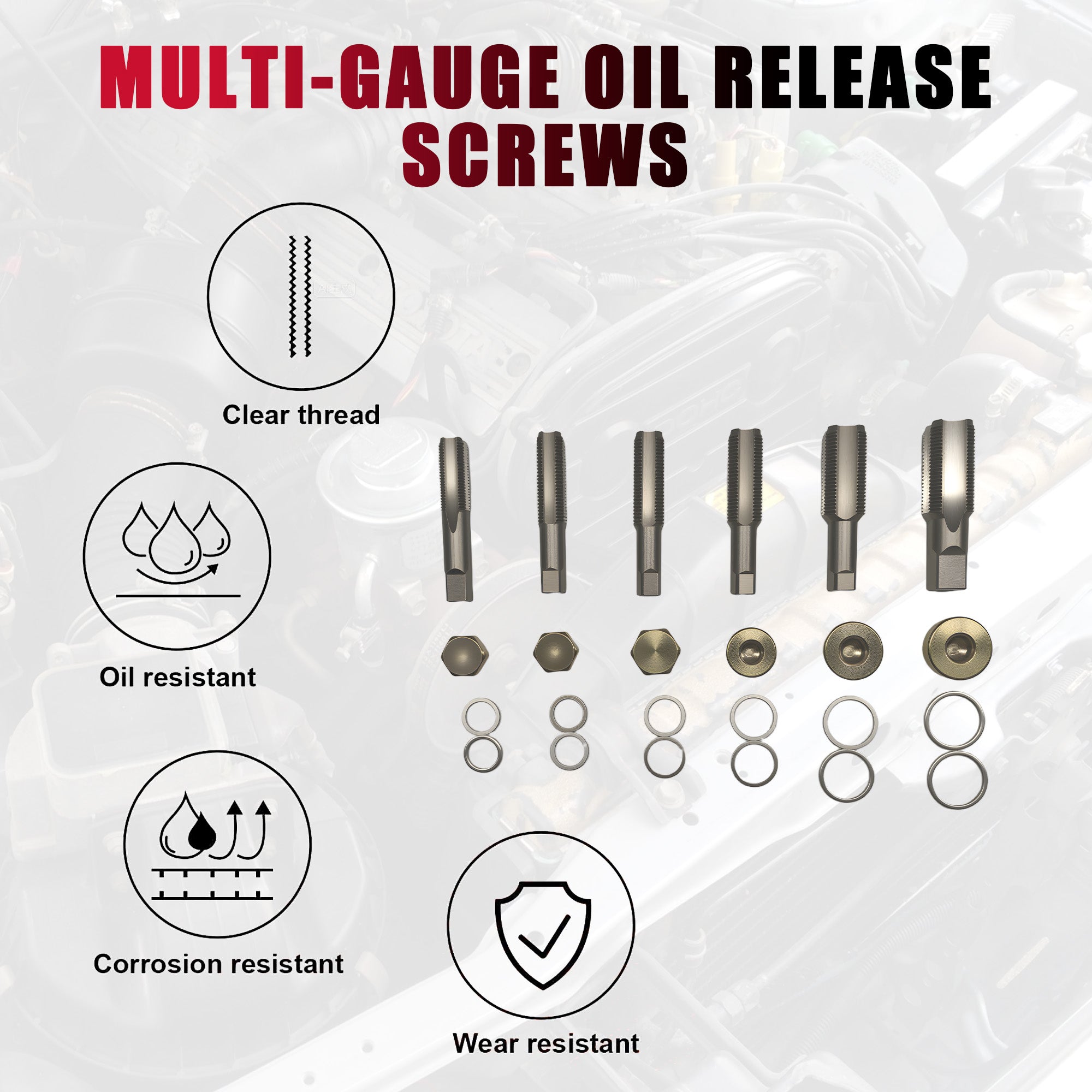Ölablassschraube Gewindereparatur Helicoil Set, 114tlg Gewindereparatursatz Gewinde Reparatur Set für Ölwanne Schraube M13 M15 M17 M20 M22