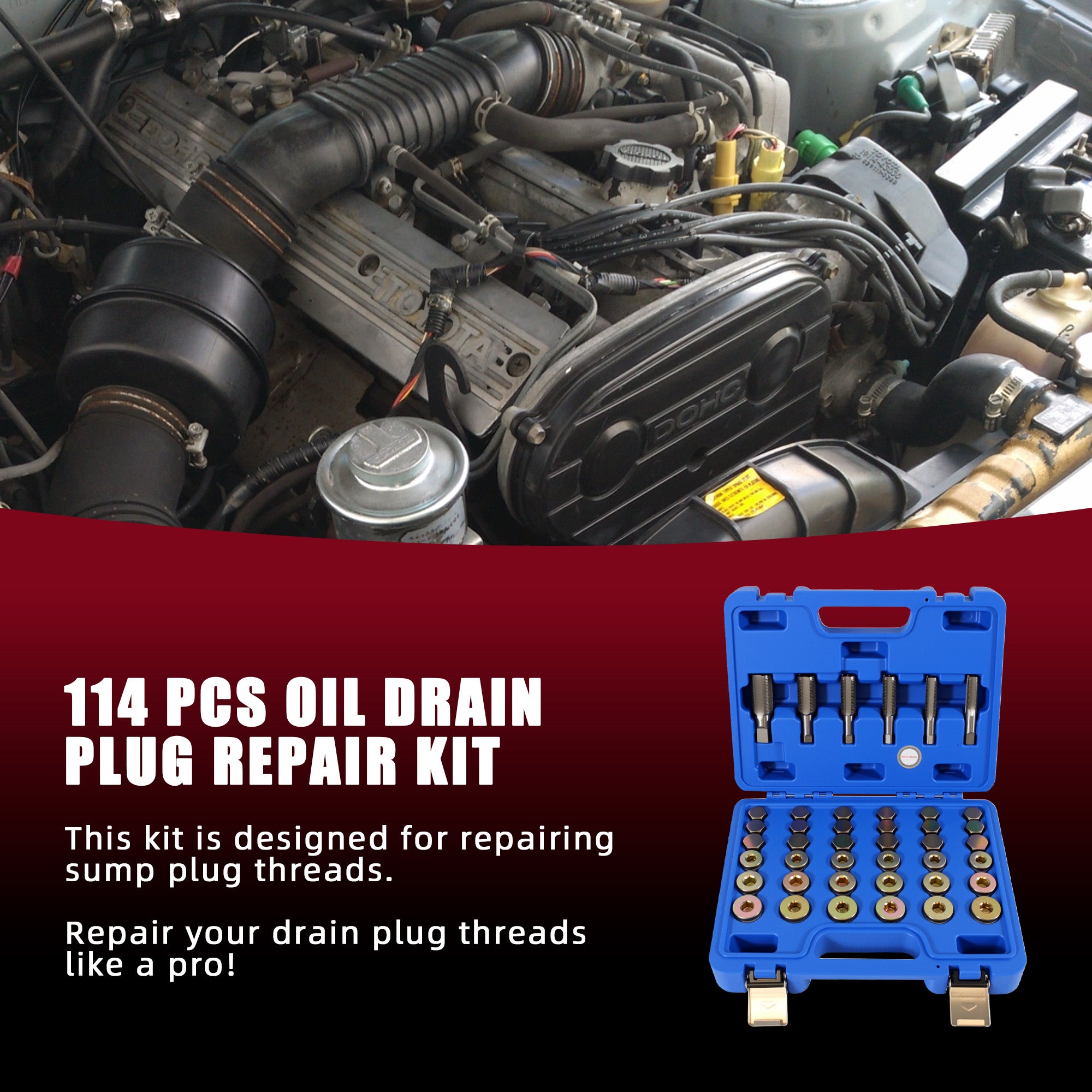 114-piece oil pan thread repair tool (8207409000)