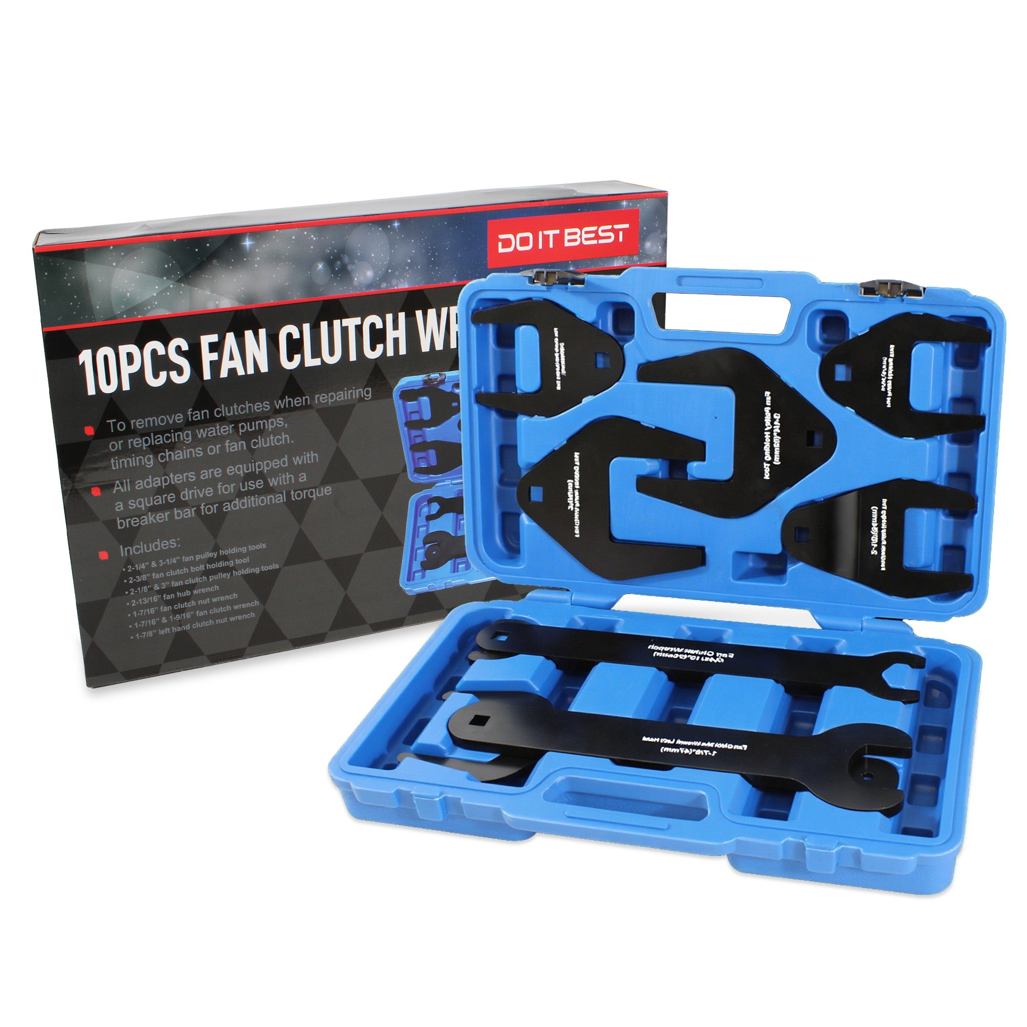 (Small) 10-piece fan clutch wrench set Art: 1762