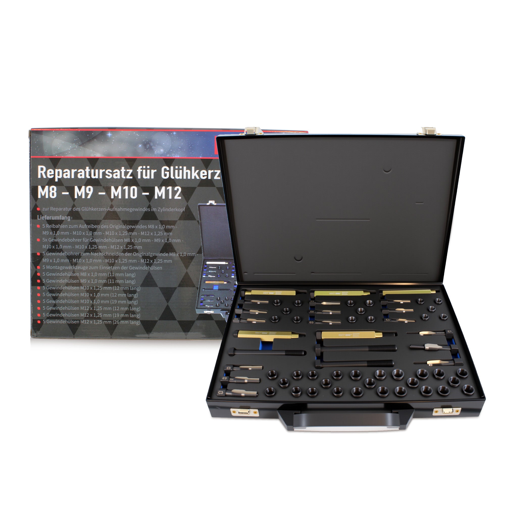 Glow plug thread repair kit | M8 - M9 - M10 - M12 Art.: 2042