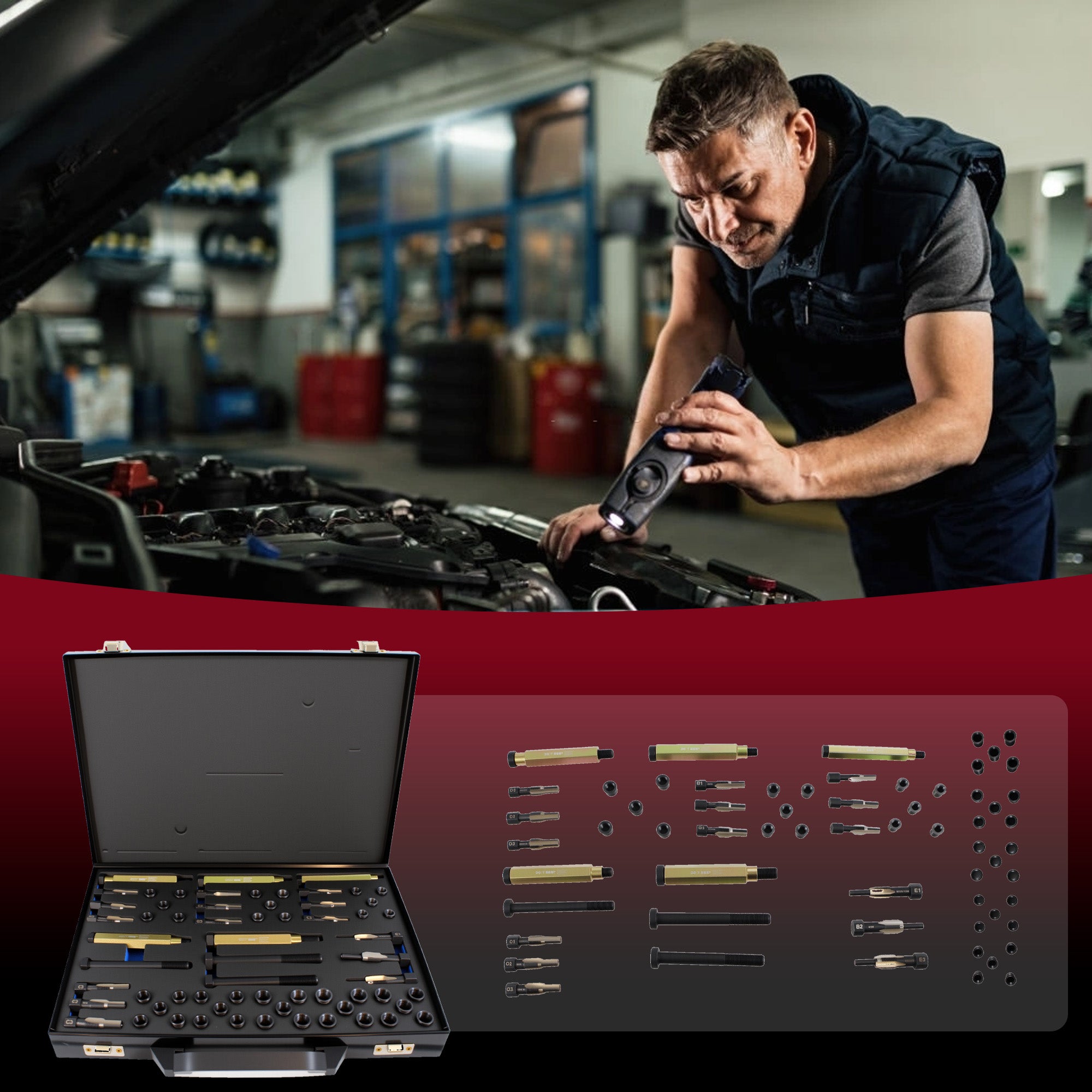 Glow plug thread repair kit | M8 - M9 - M10 - M12 Art.: 2042