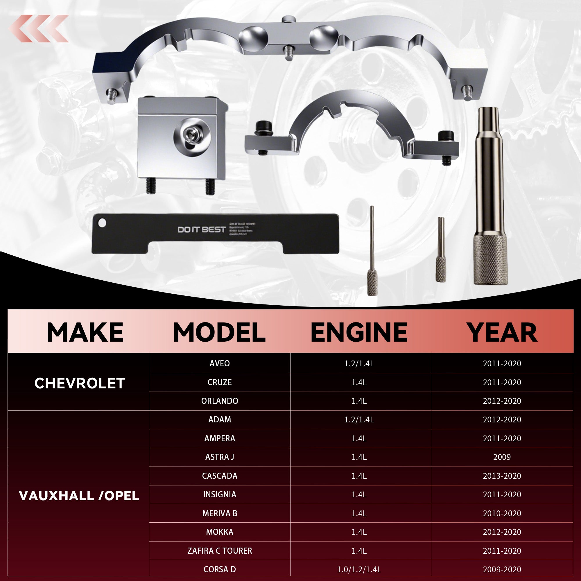 Vauxhall Opel 1,0 1,2 Motor Werkzeug